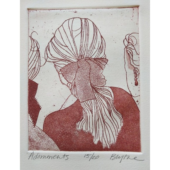 Signed and Numbered Original Intaglio Prints "Adornments" Limited Edition of 20 - Picture 3 of 12